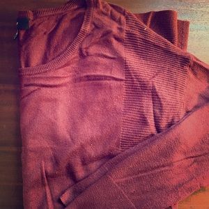 Burgundy-Maroon crew neck sweater